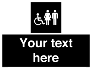 Custom information: black panel disabled female and male